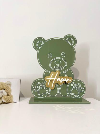 Teddy Bear Name Sign