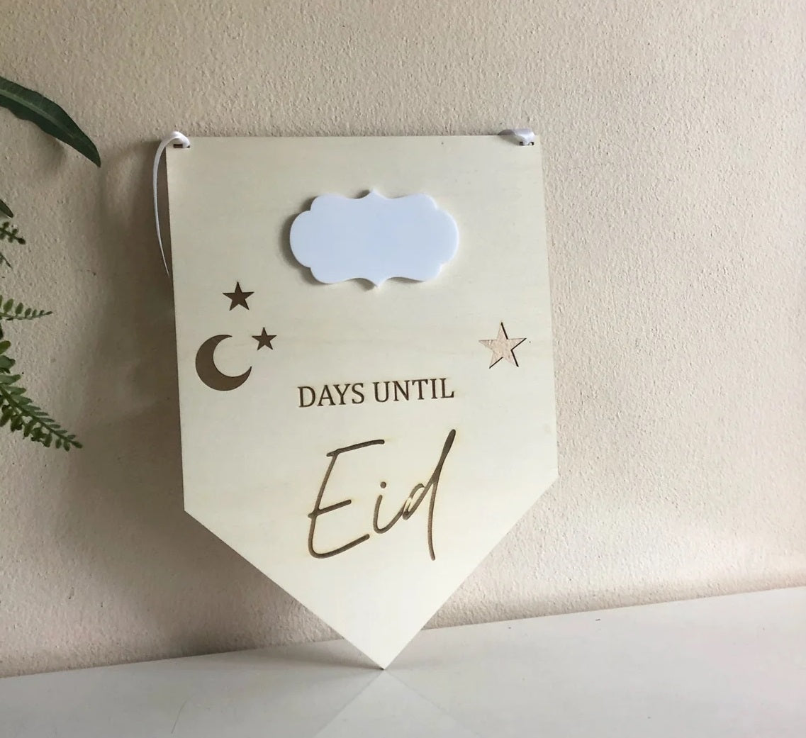 Days till Eid Banner sign